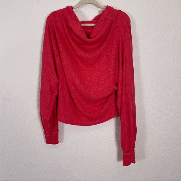 We The Free | Free People Dark Pink Ribbed Long Sleeve Top - Picture 1 of 6